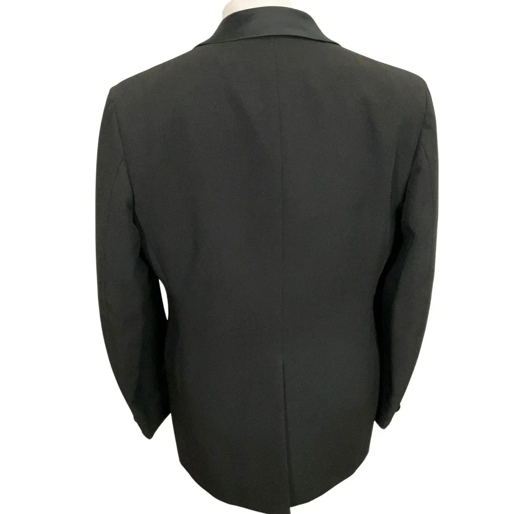 Palm Beach Tuxedo Jacket Men 41L Black Formal Peak Lapel